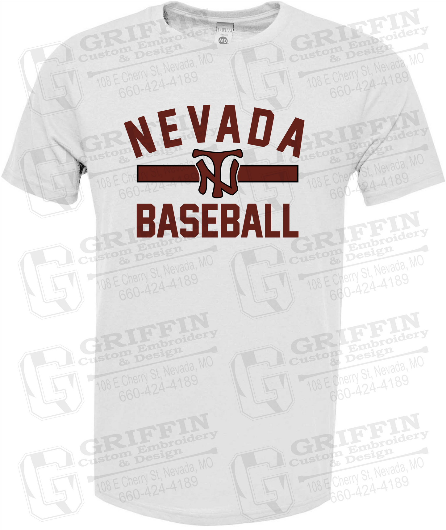 Soft-Tek Short Sleeve T-Shirt - Baseball - Nevada Tigers 24-Z