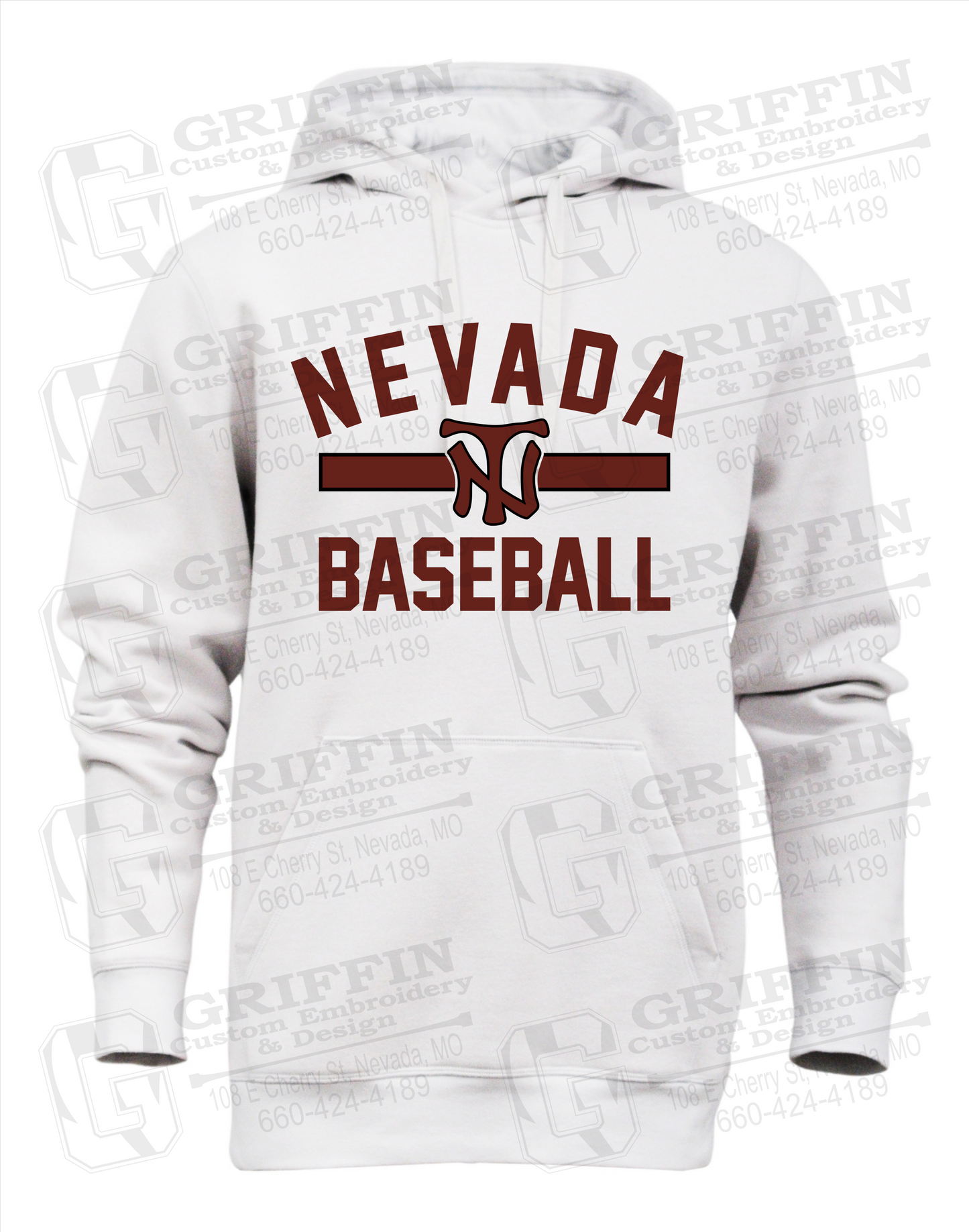 Heavyweight Fleece Hoodie - Baseball - Nevada Tigers 24-Z