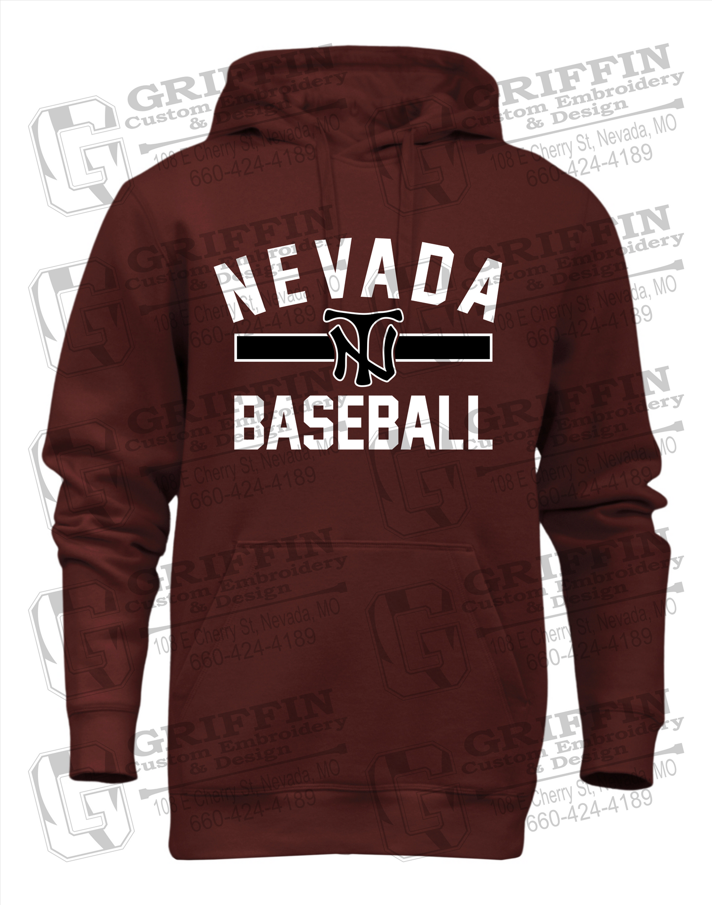 Heavyweight Fleece Hoodie - Baseball - Nevada Tigers 24-Z