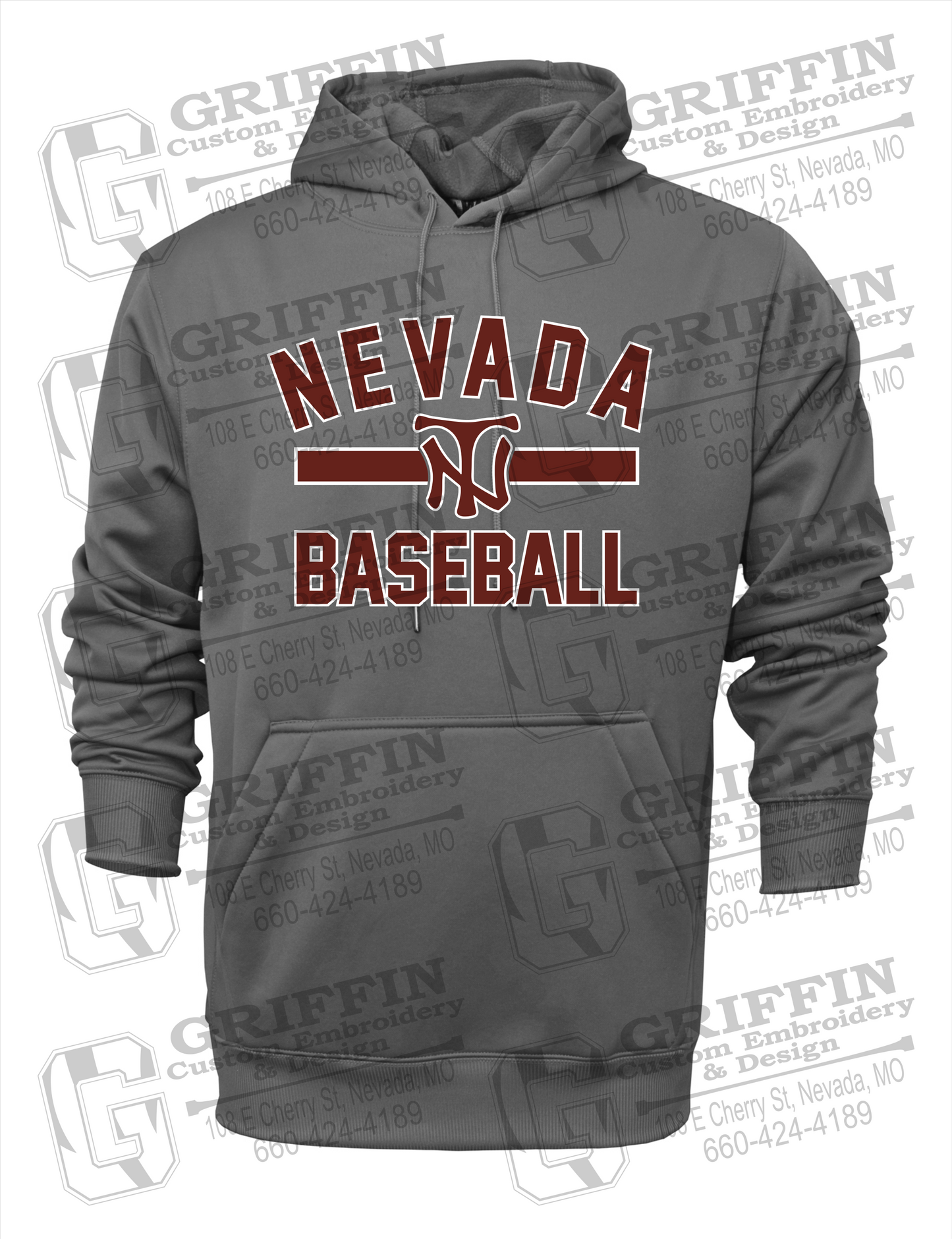 Nevada Tigers 24-Z Youth Hoodie - Baseball