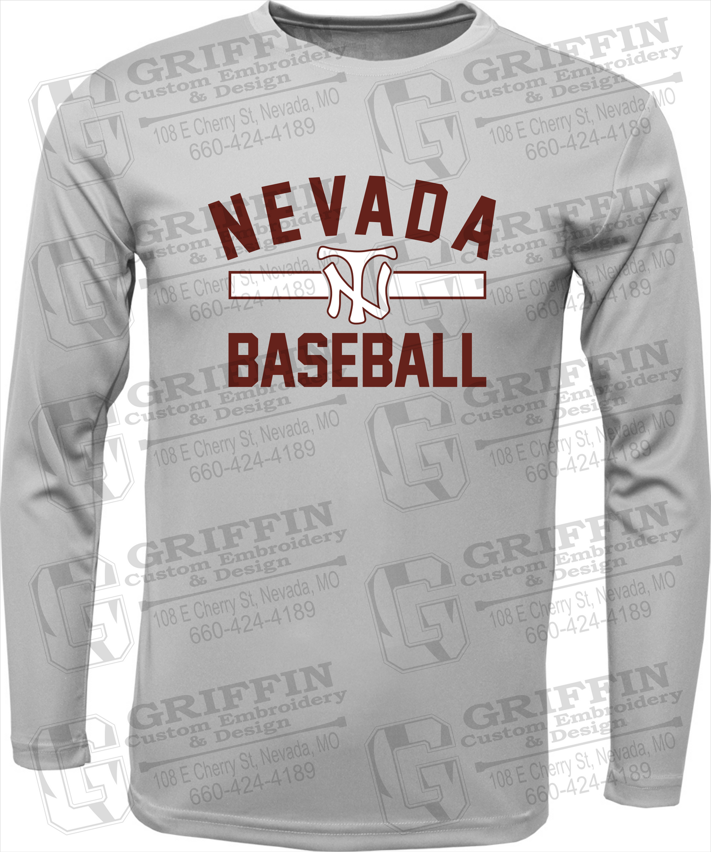 Toddler Dry-Fit Long Sleeve T-Shirt - Baseball - Nevada Tigers 24-Z