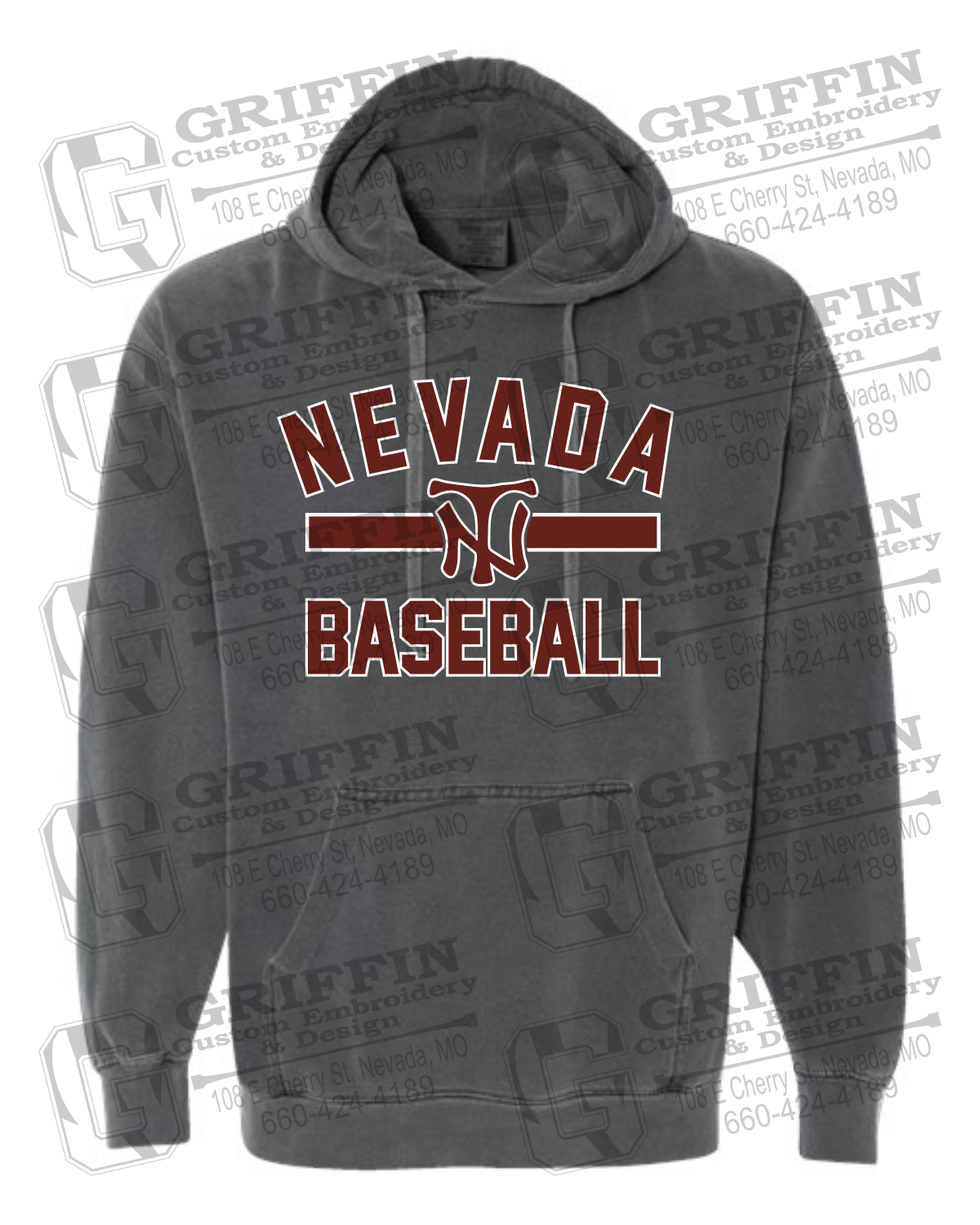 Comfort Colors Hoodie - Baseball - Nevada Tigers 24-Z