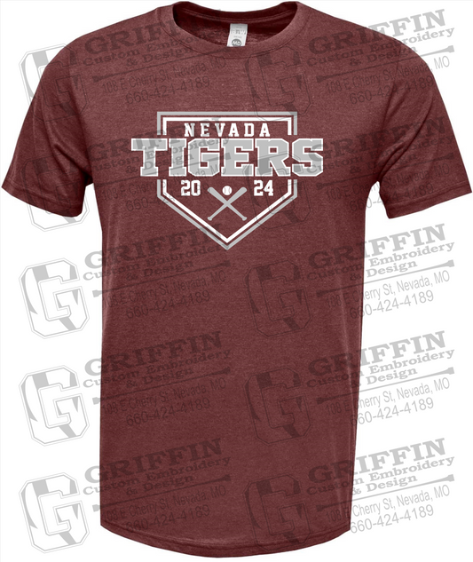 Nevada Tigers 25-A Short Sleeve T-Shirt - Baseball