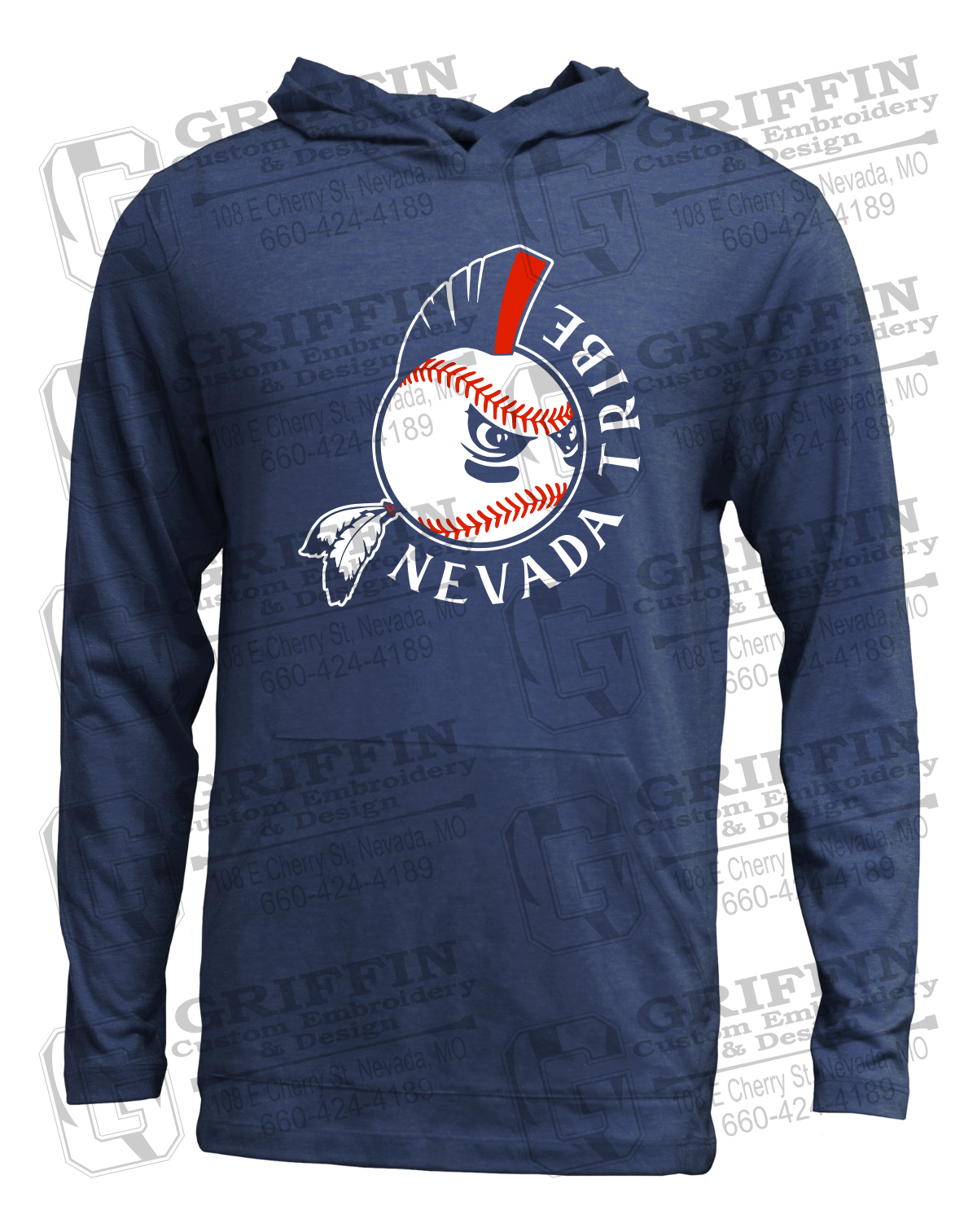 Soft-Tek T-Shirt Hoodie - Tribe Baseball 25-A