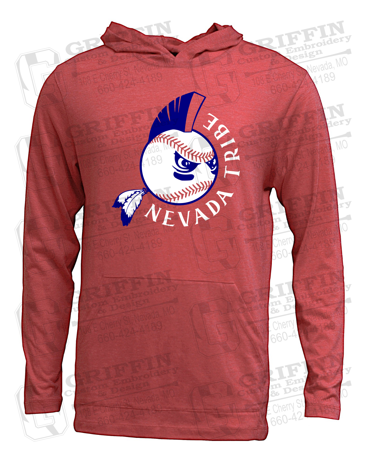 Soft-Tek T-Shirt Hoodie - Tribe Baseball 25-A
