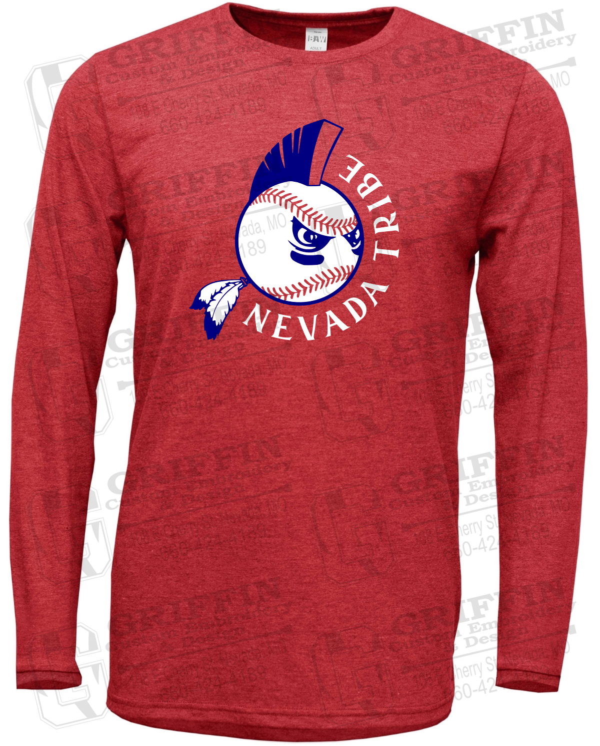 Soft-Tek Long Sleeve T-Shirt - Tribe Baseball 25-A