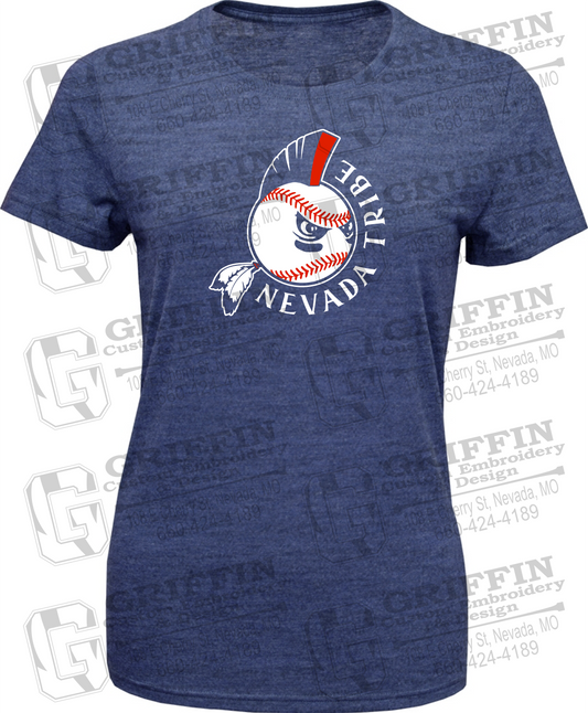 Womens Tri-Blend T-Shirt - Tribe Baseball 25-A