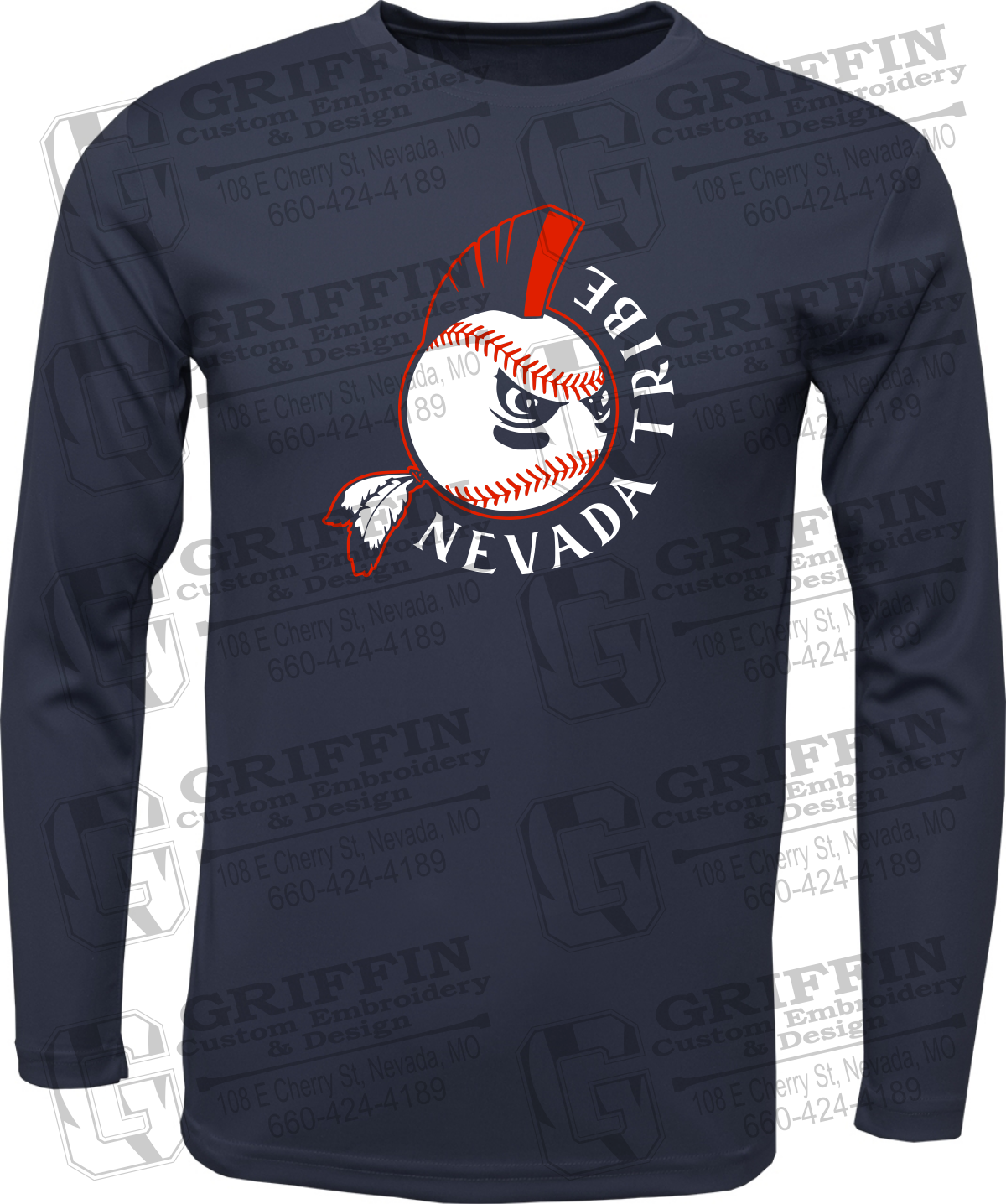 Dry-Fit Long Sleeve T-Shirt - Tribe Baseball 25-A