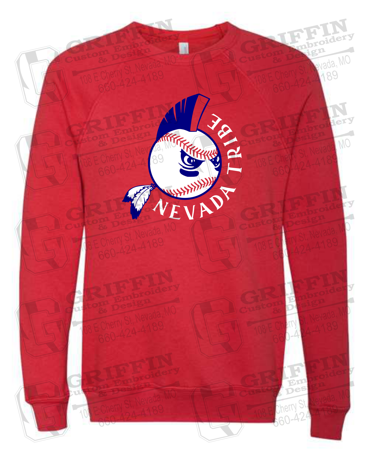 Sponge Fleece Sweatshirt - Tribe Baseball 25-A