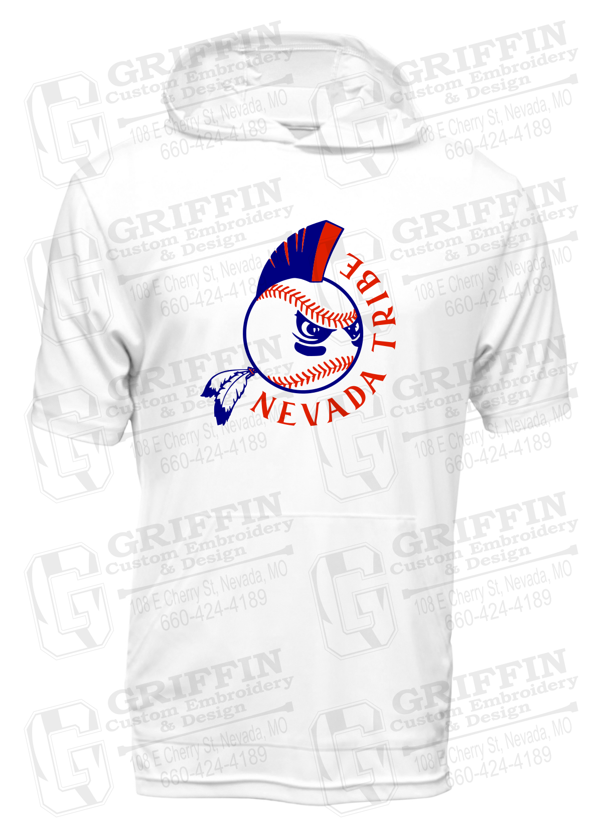Dry-Fit Short Sleeve T-Shirt Hoodie - Tribe Baseball 25-A