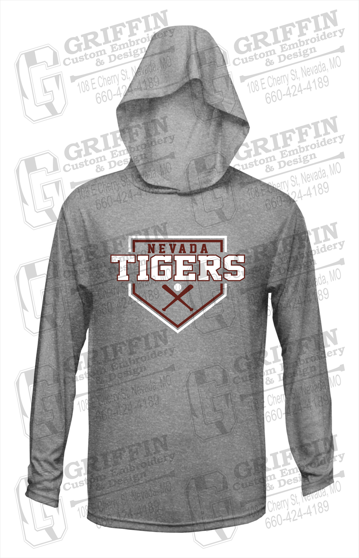 Dry-Fit T-Shirt Hoodie - Baseball - Nevada Tigers 25-A