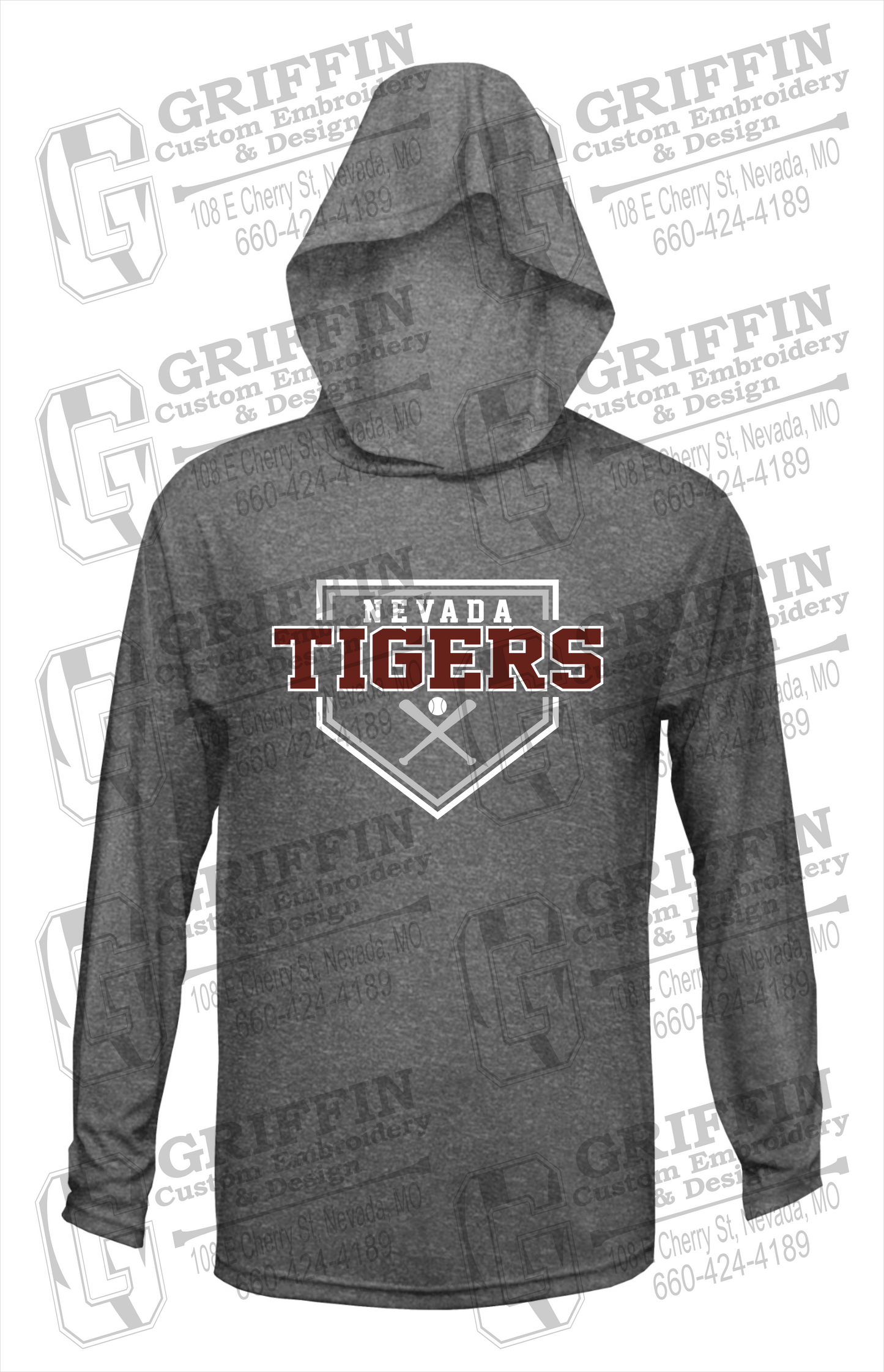 Dry-Fit T-Shirt Hoodie - Baseball - Nevada Tigers 25-A