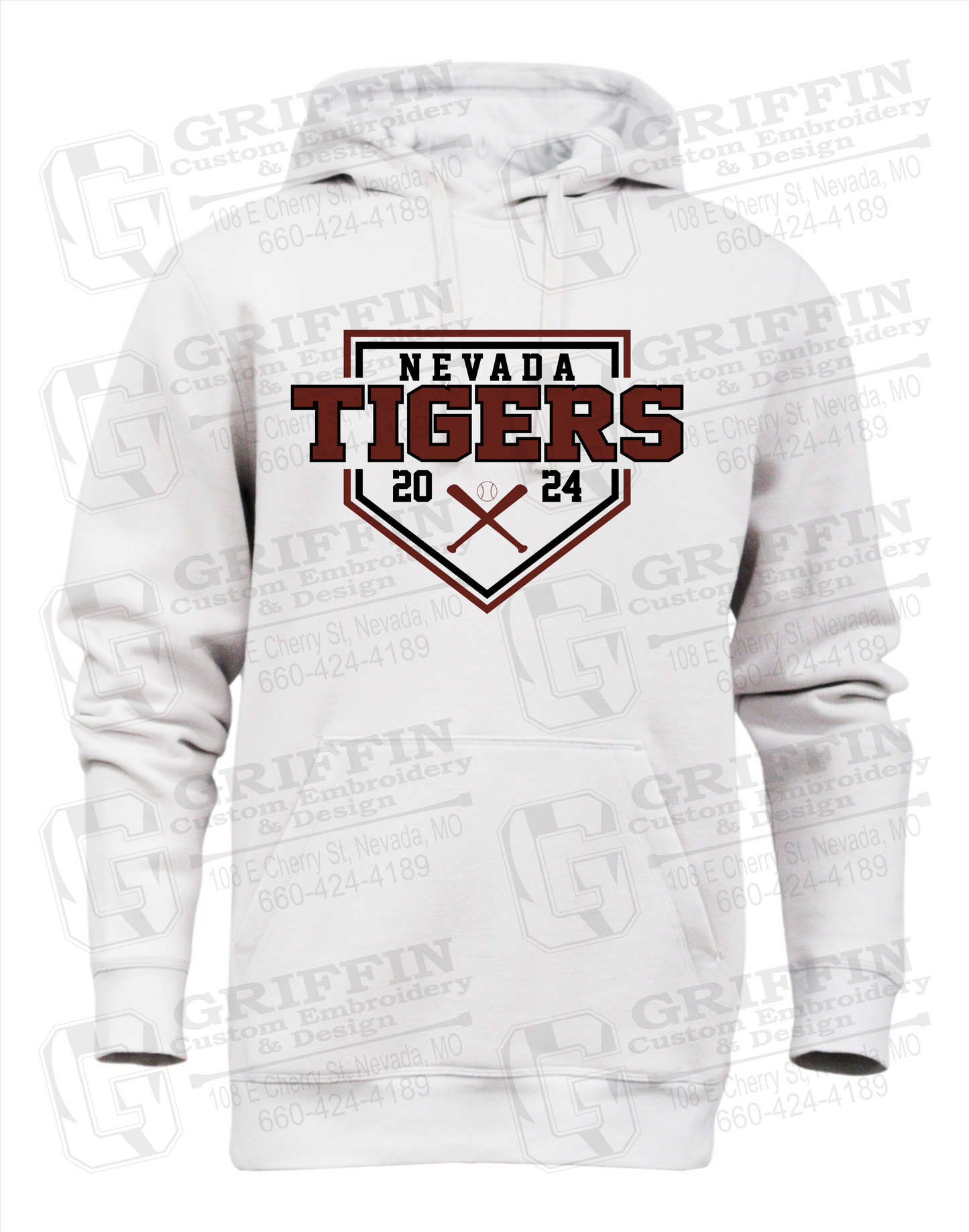 Nevada Tigers 25-A Heavyweight Hoodie - Baseball