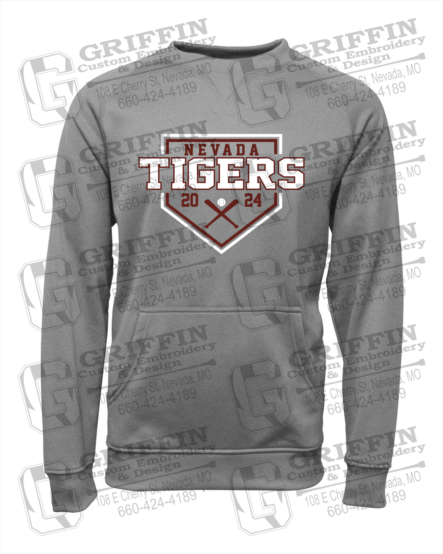Nevada Tigers 25-A Youth Sweatshirt - Baseball