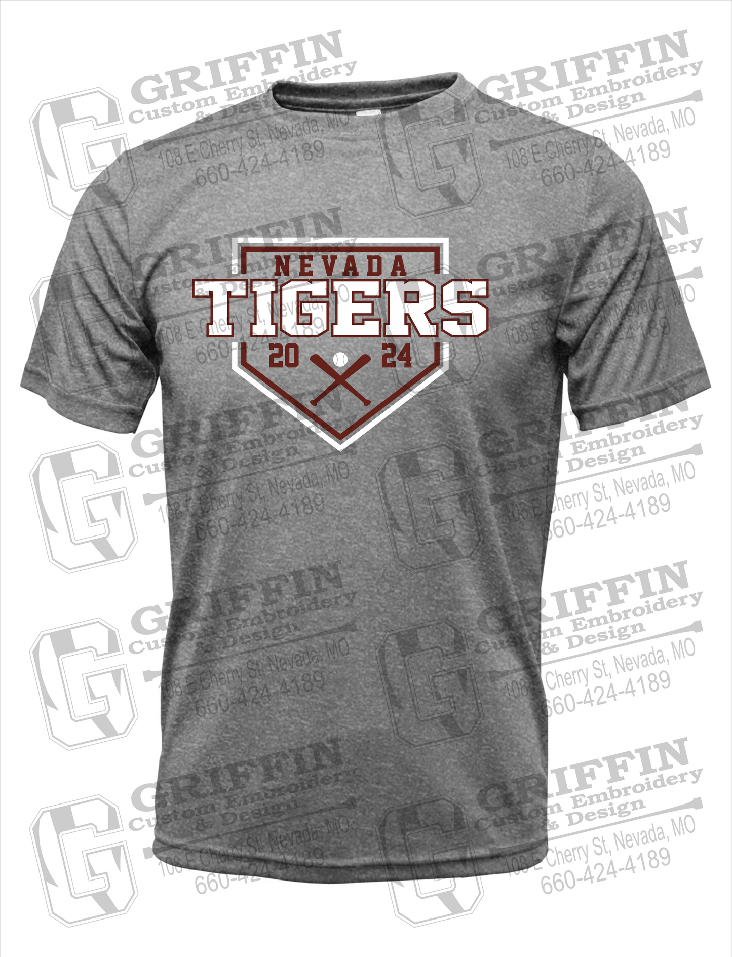 Nevada Tigers 25-A Dry-Fit T-Shirt - Baseball