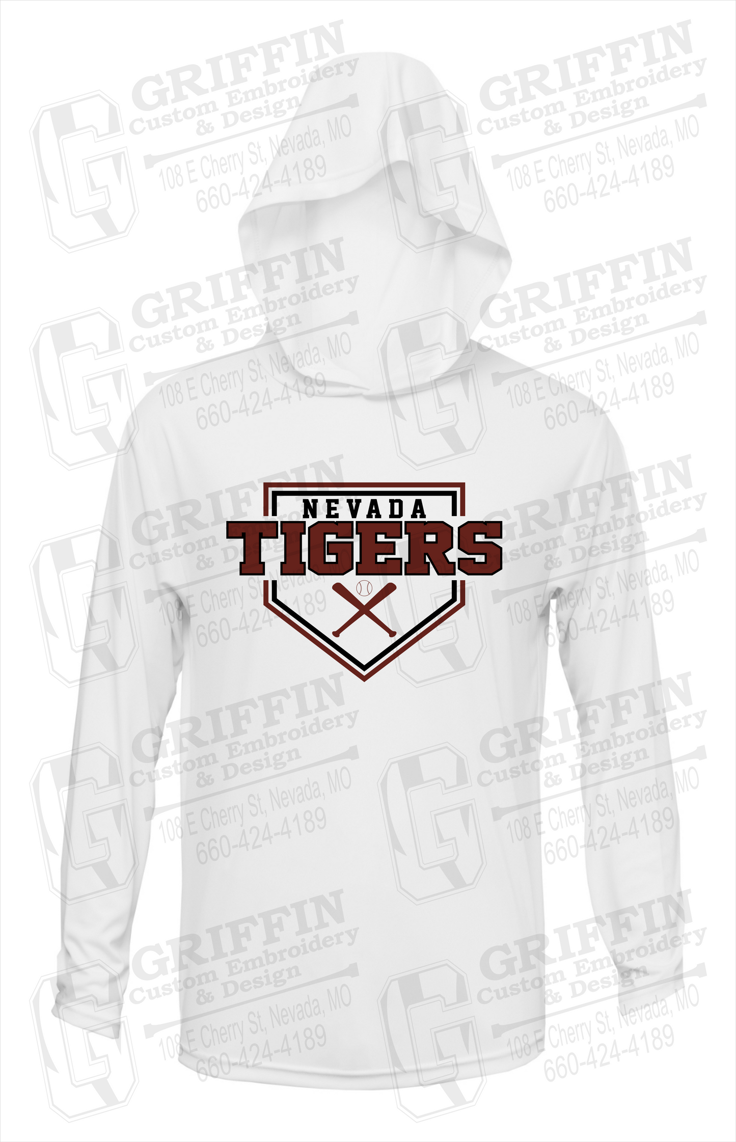 Dry-Fit T-Shirt Hoodie - Baseball - Nevada Tigers 25-A