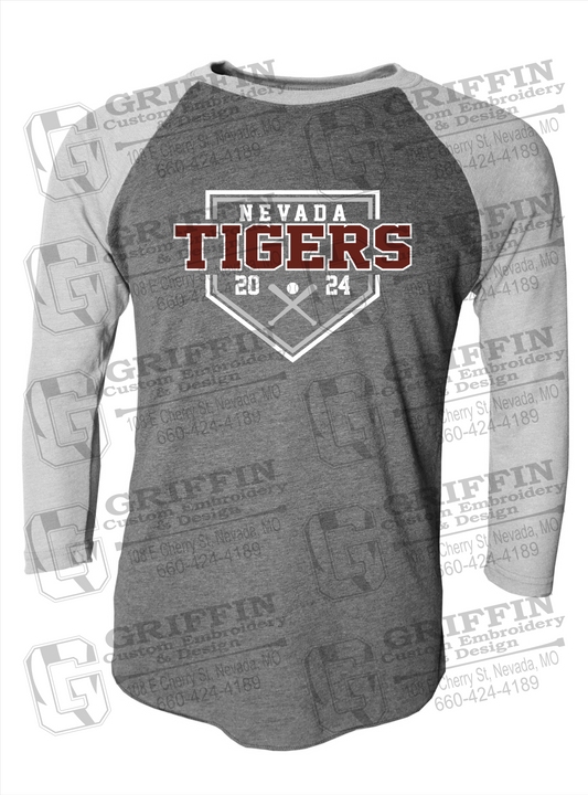 Nevada Tigers 25-A Raglan Sleeve T-Shirt - Baseball
