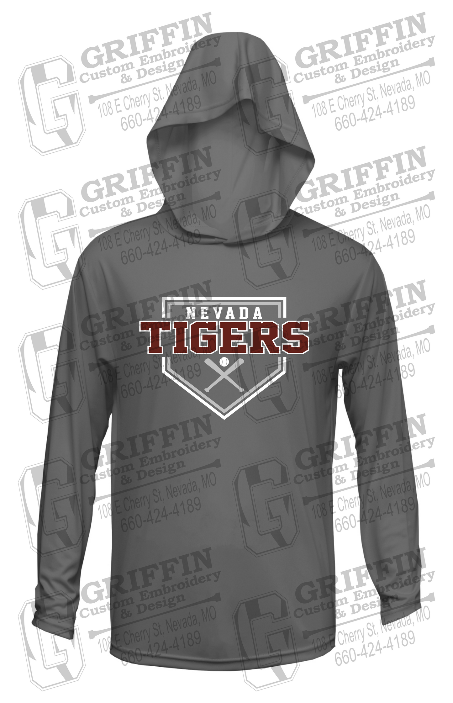 Dry-Fit T-Shirt Hoodie - Baseball - Nevada Tigers 25-A