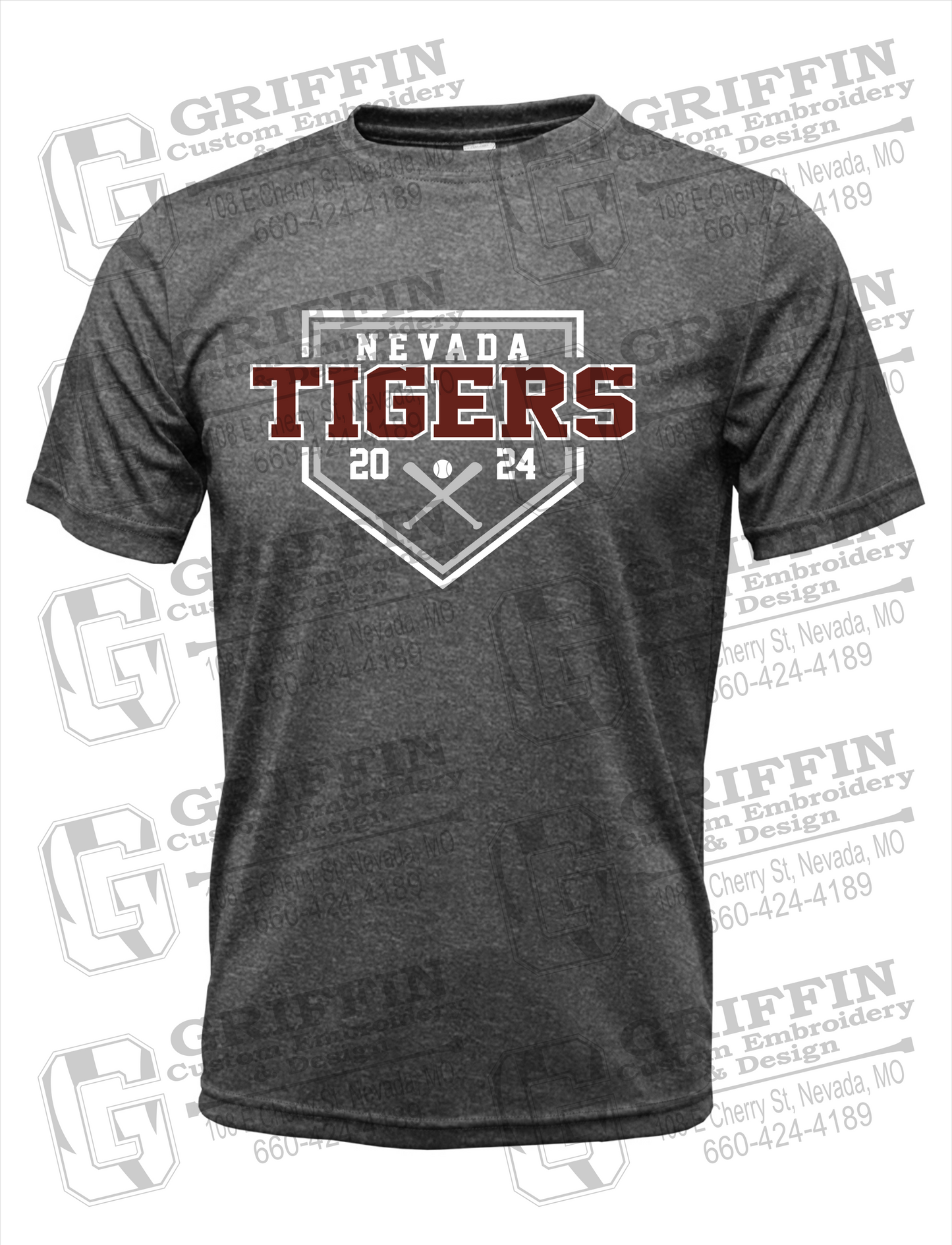 Nevada Tigers 25-A Dry-Fit T-Shirt - Baseball