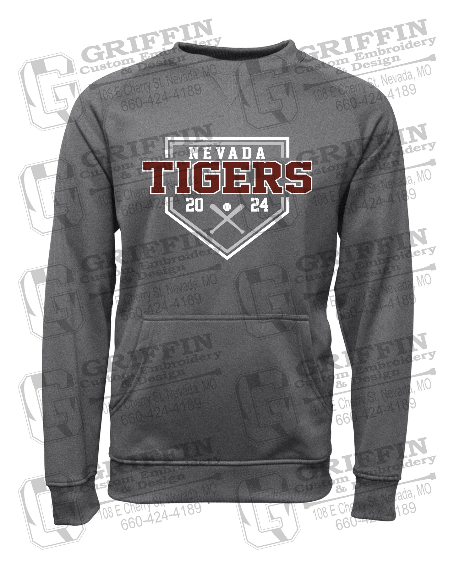 Nevada Tigers 25-A Youth Sweatshirt - Baseball