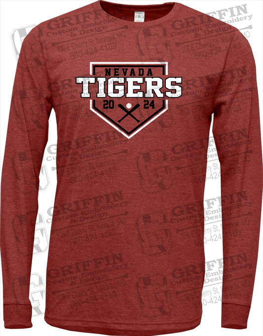 Nevada Tigers 25-A Long Sleeve T-Shirt - Baseball