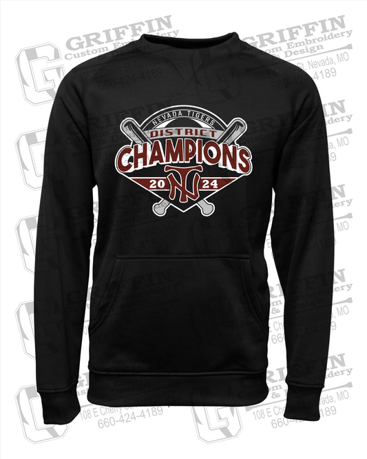 Performance Fleece Sweatshirt - Baseball District Champs 2024 - Nevada Tigers 25-C