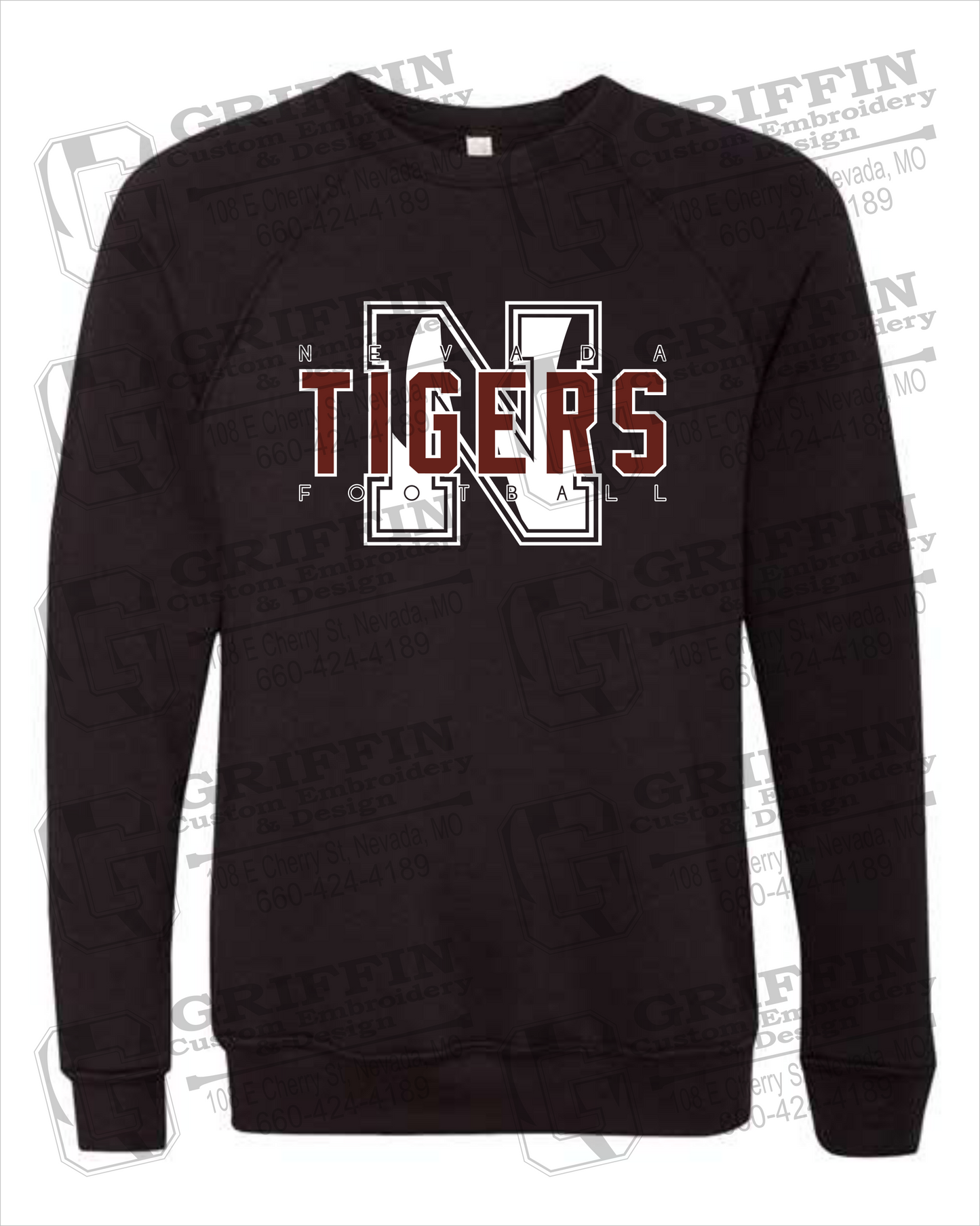 Sponge Fleece Sweatshirt - Football - Nevada Tigers 25-J