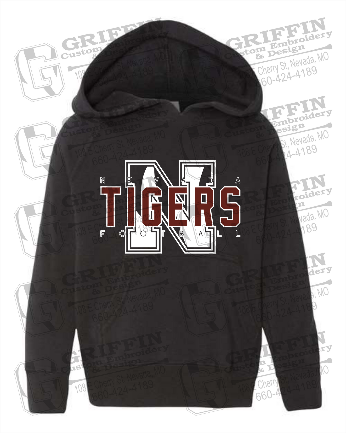 Toddler Hoodie - Football - Nevada Tigers 25-J