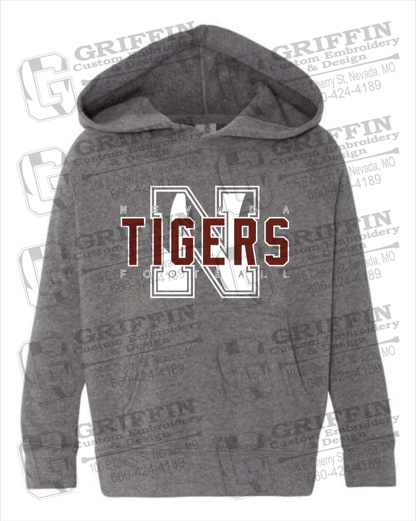 Toddler Hoodie - Football - Nevada Tigers 25-J