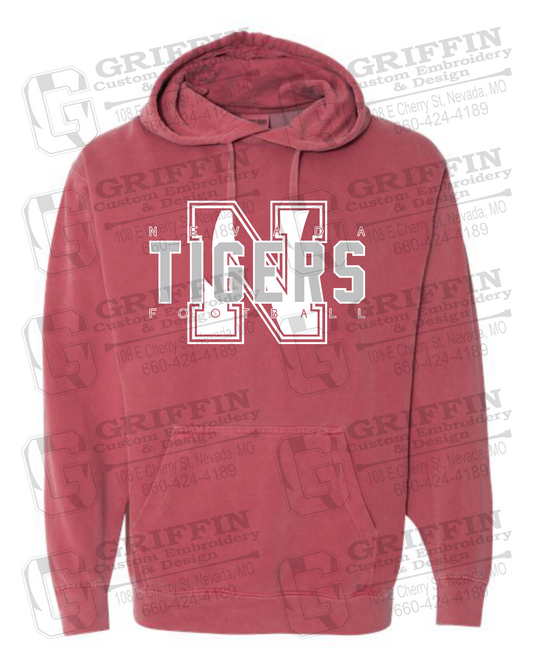 Comfort Colors Hoodie - Football - Nevada Tigers 25-J