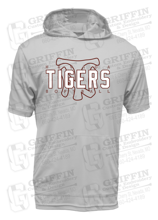 Dry-Fit Short Sleeve T-Shirt Hoodie - Softball - Nevada Tigers 25-K