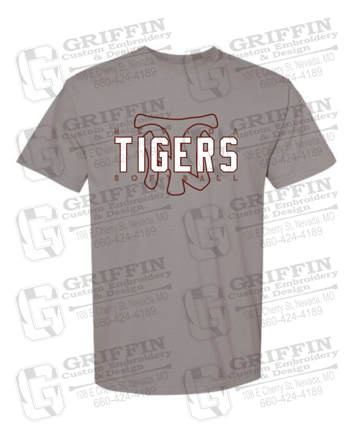 Comfort Colors Short Sleeve T-Shirt - Softball - Nevada Tigers 25-K