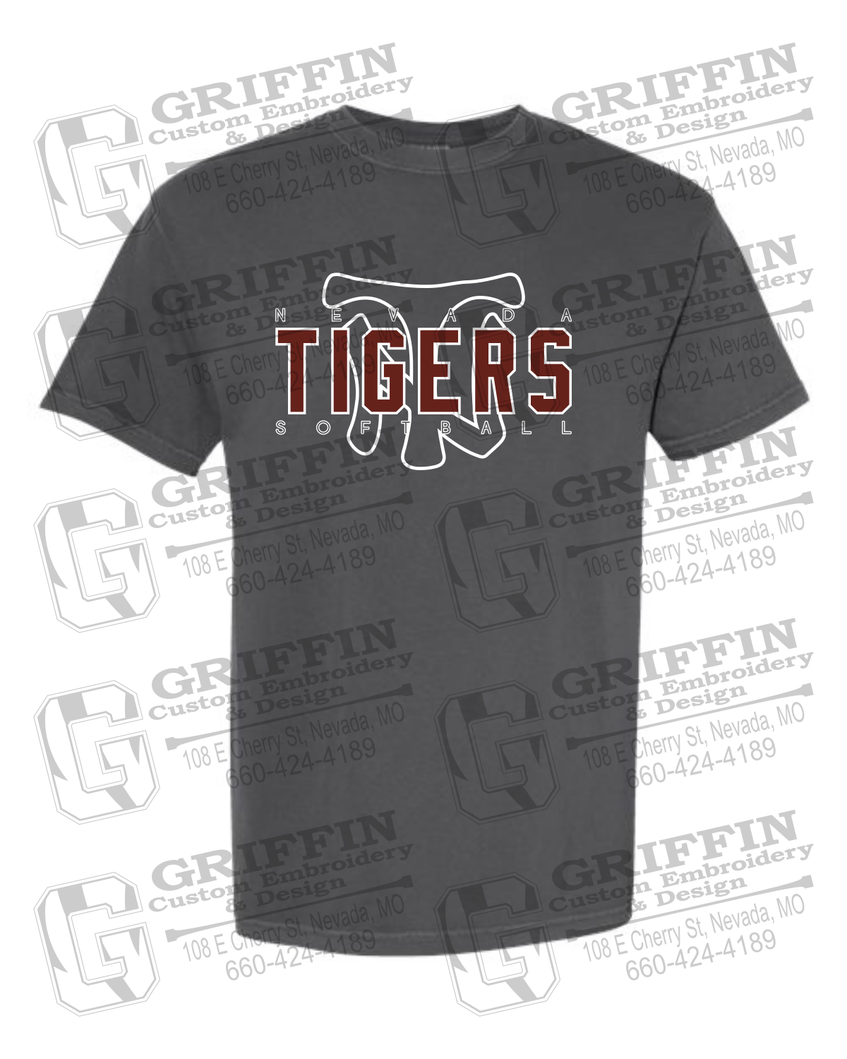 Comfort Colors Short Sleeve T-Shirt - Softball - Nevada Tigers 25-K