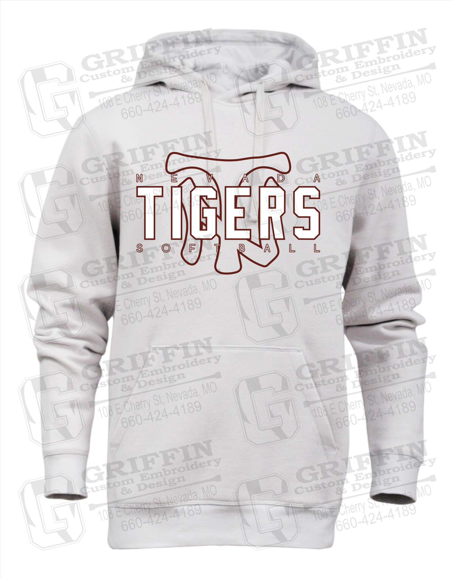 Heavyweight Fleece Hoodie - Softball - Nevada Tigers 25-K