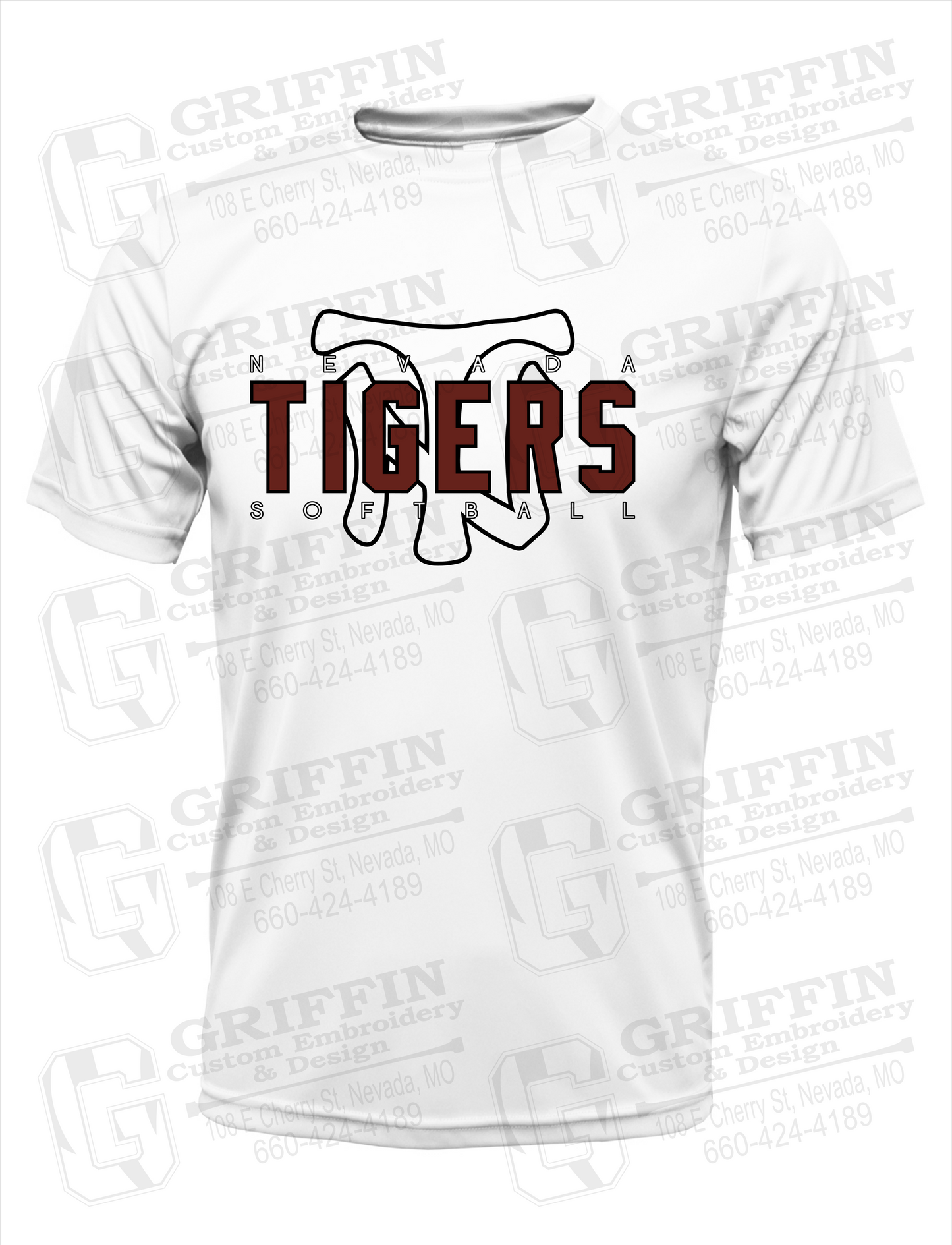 Dry-Fit Short Sleeve T-Shirt - Softball - Nevada Tigers 25-K