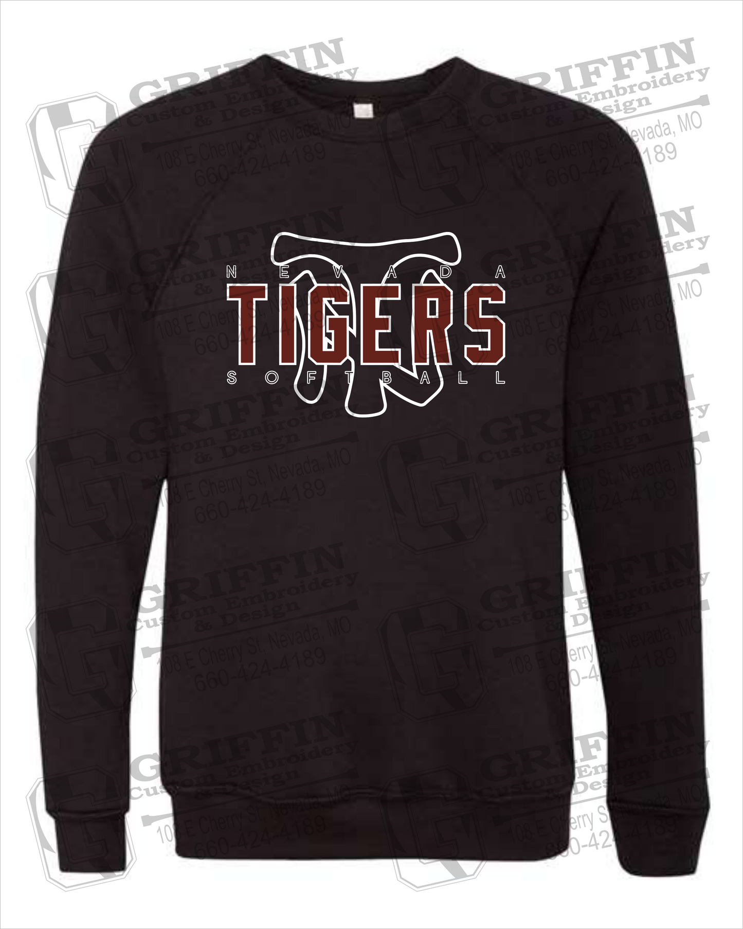 Sponge Fleece Sweatshirt - Softball - Nevada Tigers 25-K