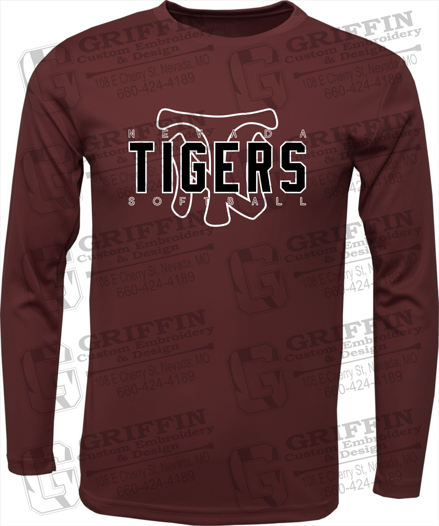 Dry-Fit Long Sleeve T-Shirt - Softball - Nevada Tigers 25-K