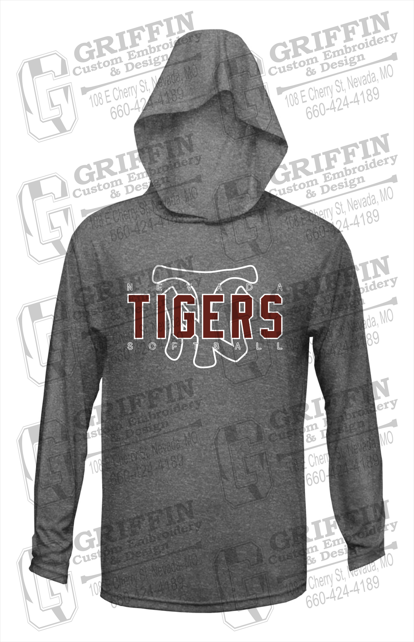 Dry-Fit T-Shirt Hoodie - Softball - Nevada Tigers 25-K