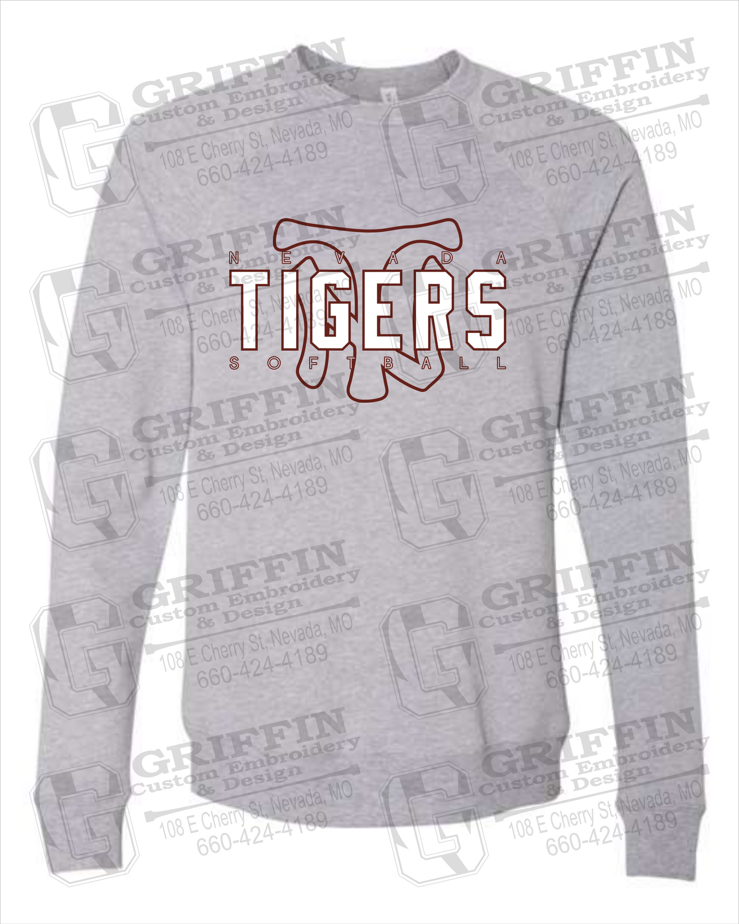 Sponge Fleece Sweatshirt - Softball - Nevada Tigers 25-K