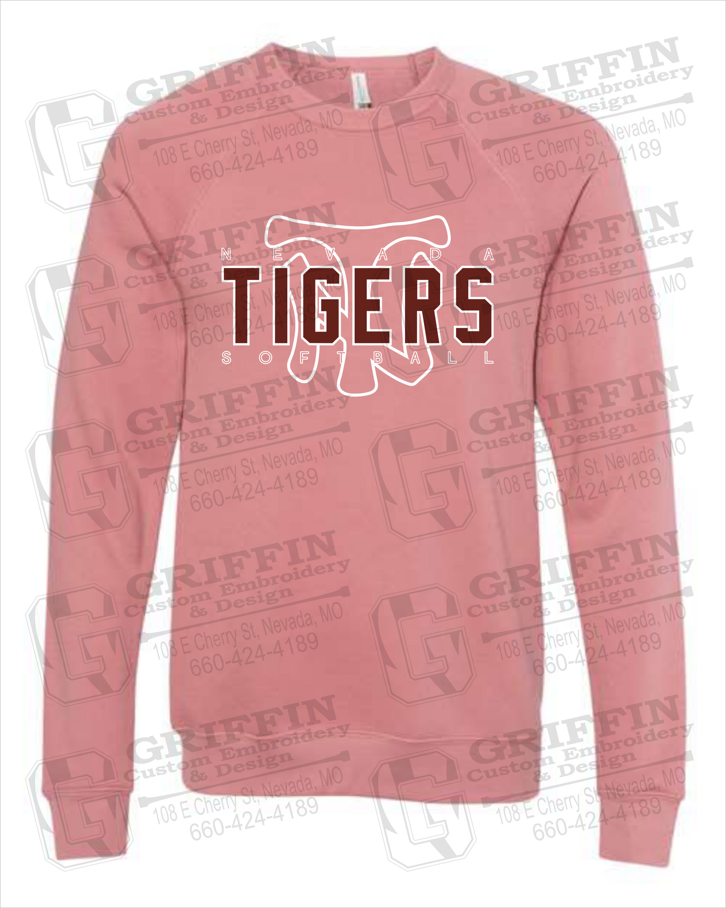 Sponge Fleece Sweatshirt - Softball - Nevada Tigers 25-K