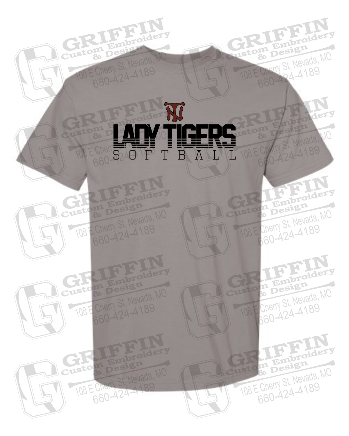 Comfort Colors Short Sleeve T-Shirt - Softball - Nevada Tigers 25-L