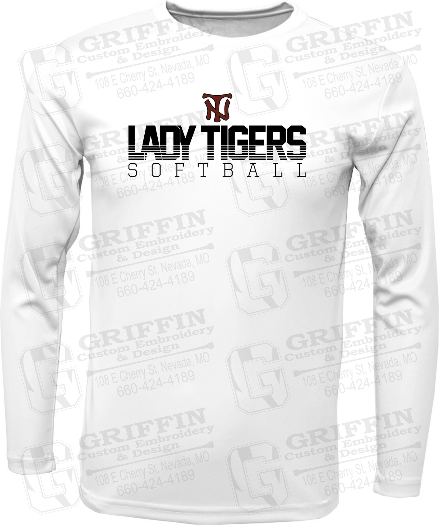 Dry-Fit Long Sleeve T-Shirt - Softball - Nevada Tigers 25-L