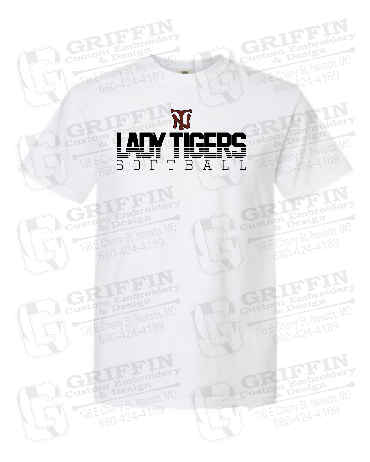 Comfort Colors Short Sleeve T-Shirt - Softball - Nevada Tigers 25-L