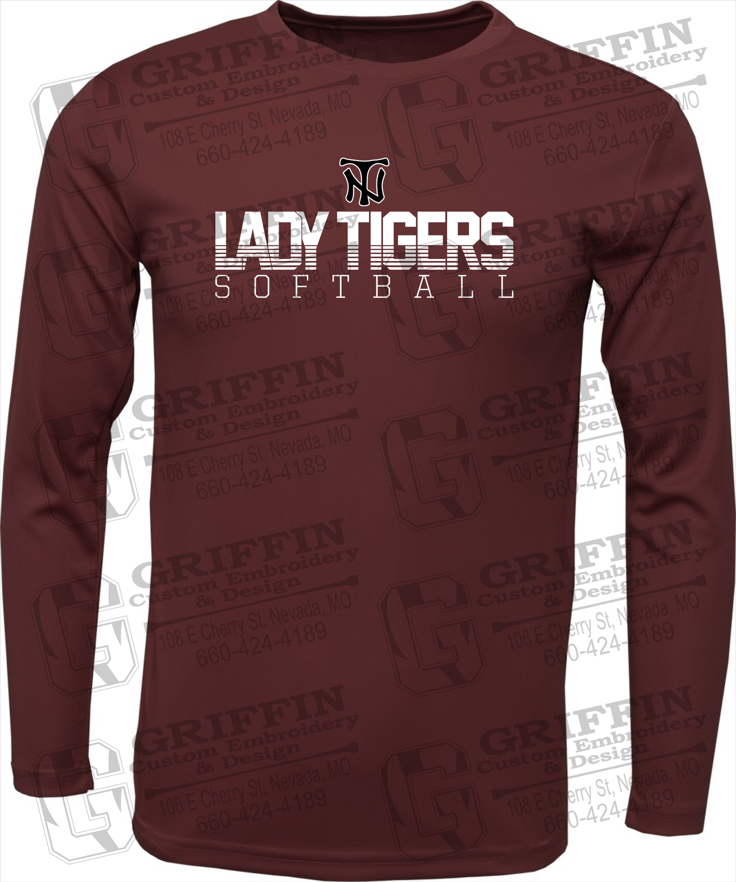 Dry-Fit Long Sleeve T-Shirt - Softball - Nevada Tigers 25-L