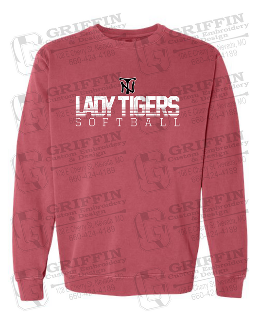 Comfort Colors Crewneck Sweatshirt - Softball - Nevada Tigers 25-L