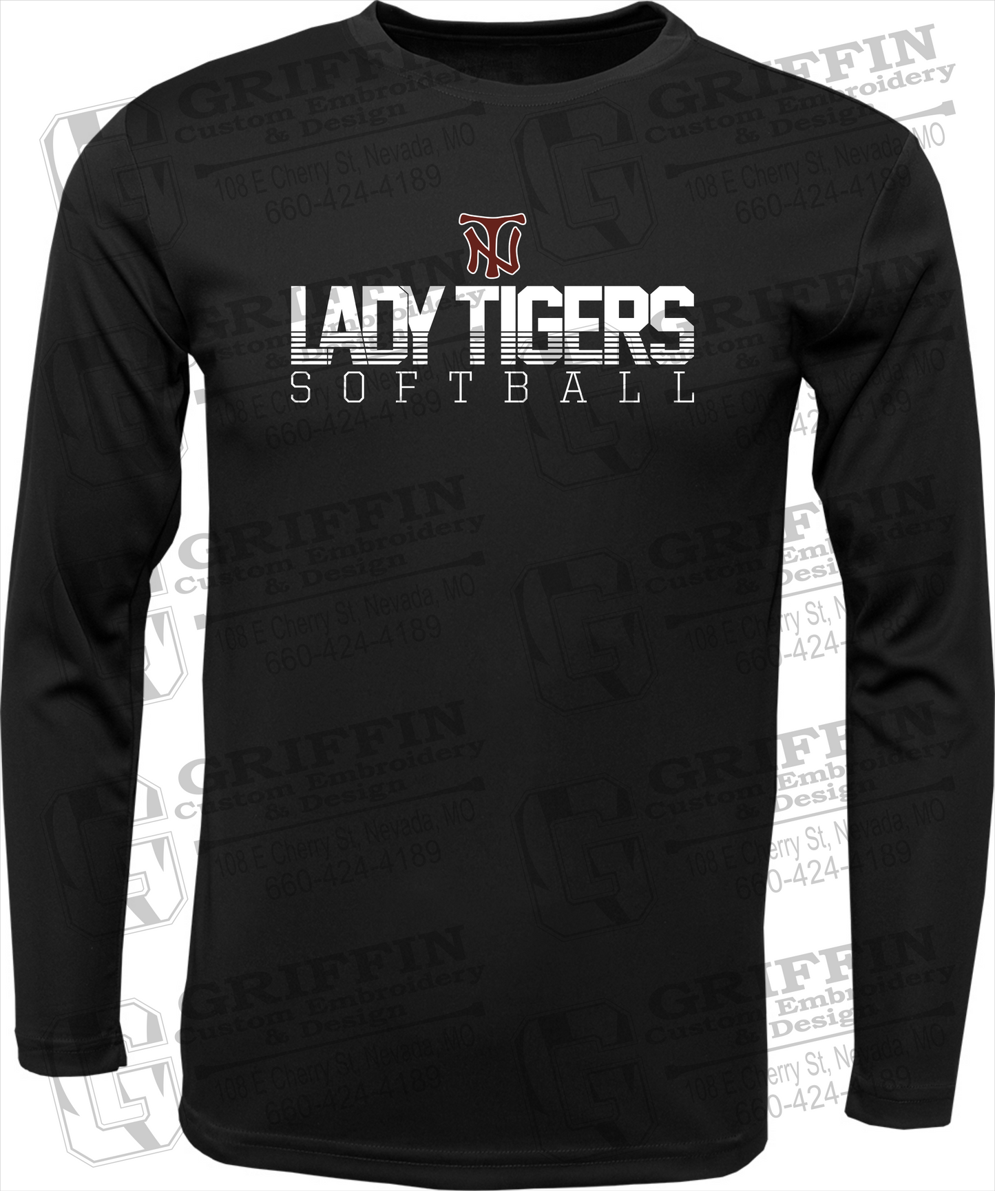 Dry-Fit Long Sleeve T-Shirt - Softball - Nevada Tigers 25-L