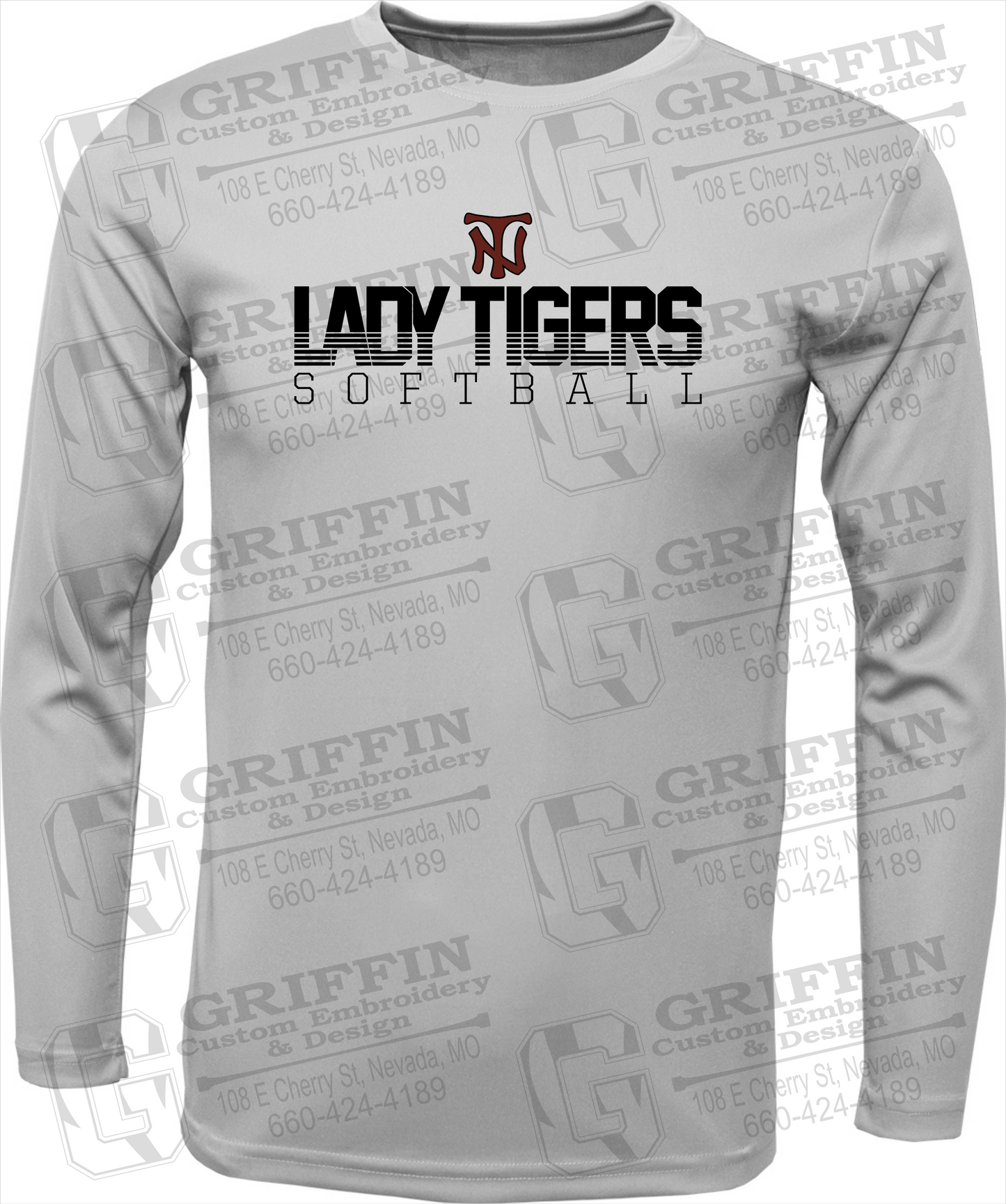 Toddler Dry-Fit Long Sleeve T-Shirt - Softball - Nevada Tigers 25-L