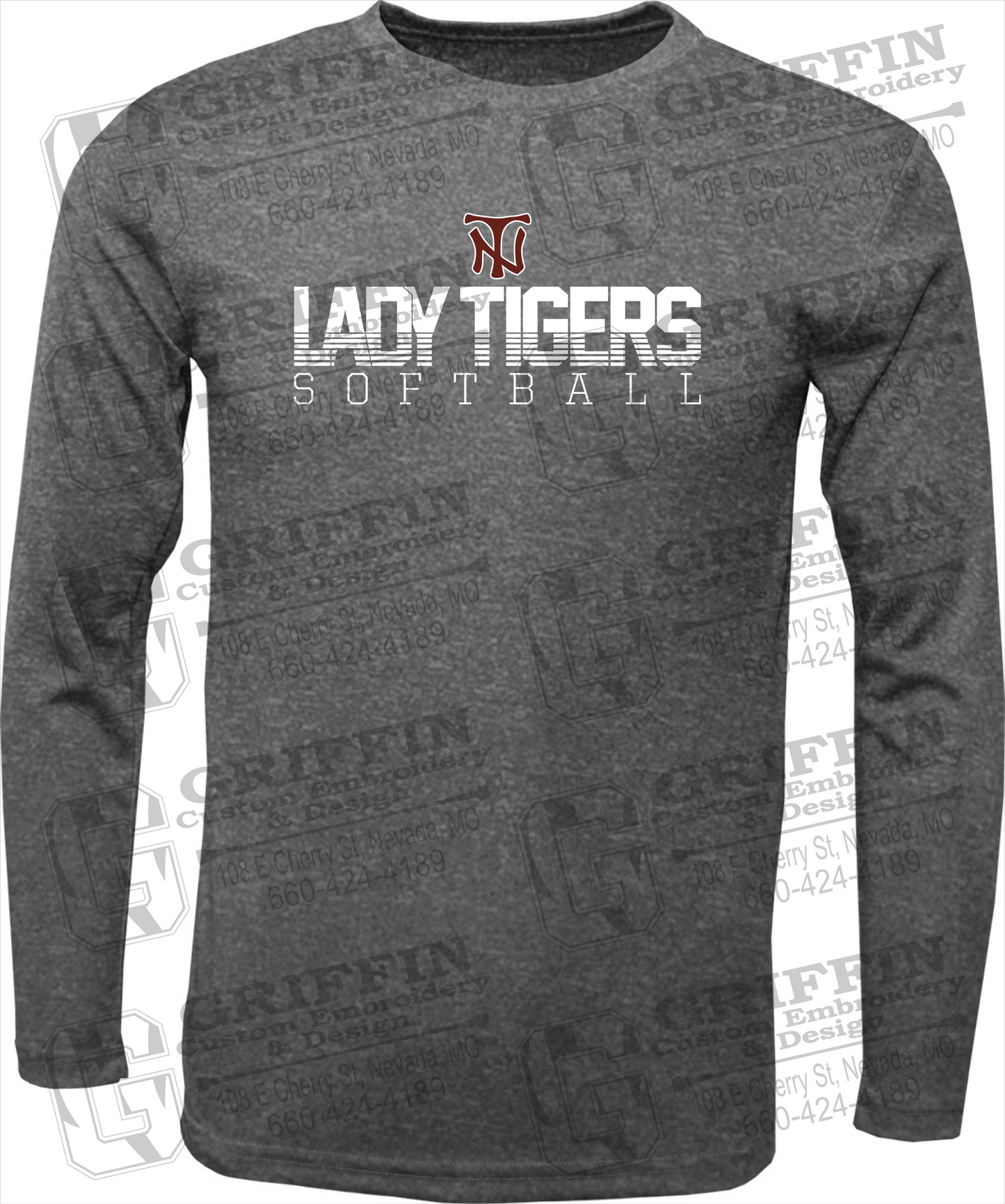 Dry-Fit Long Sleeve T-Shirt - Softball - Nevada Tigers 25-L