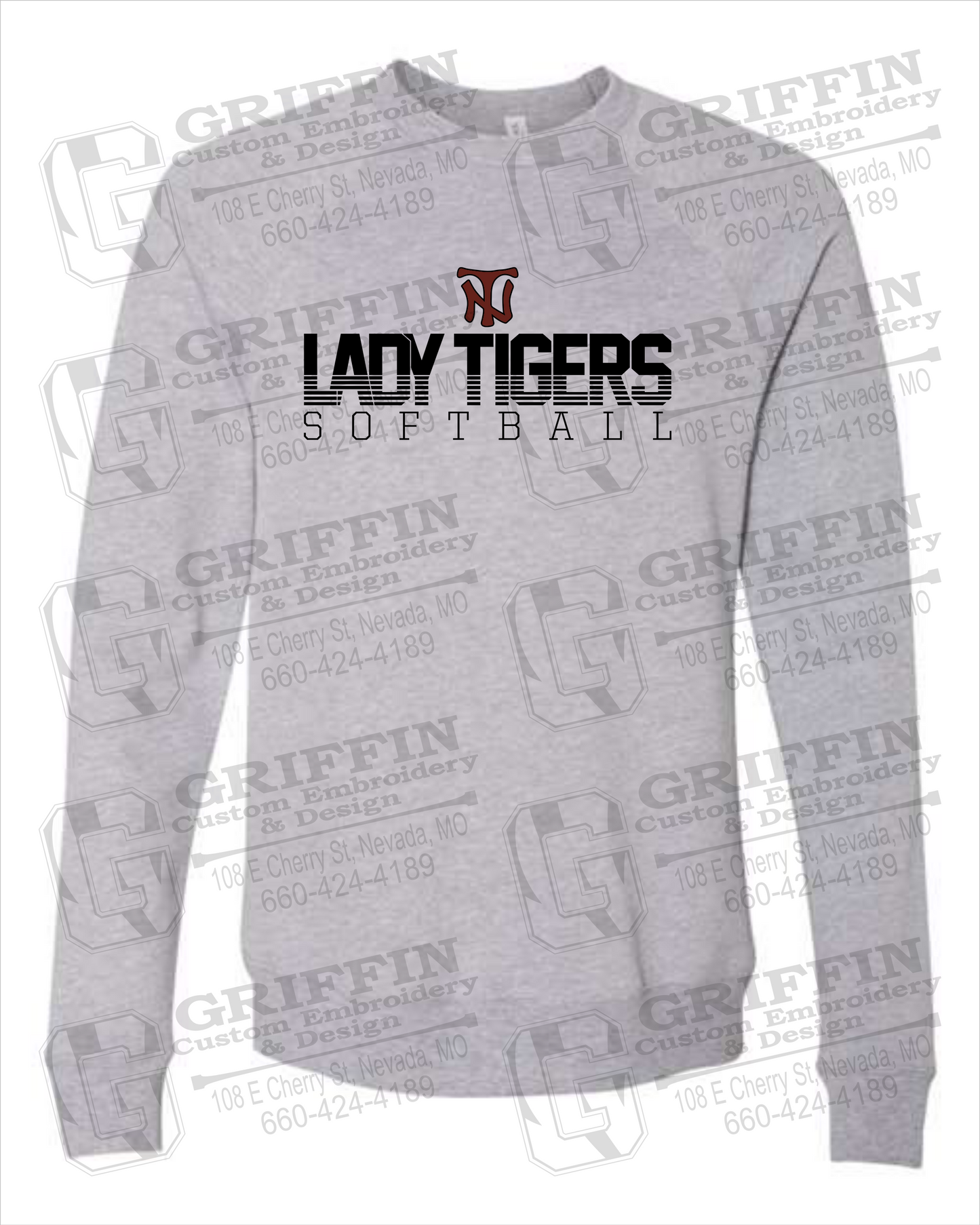 Sponge Fleece Sweatshirt - Softball - Nevada Tigers 25-L