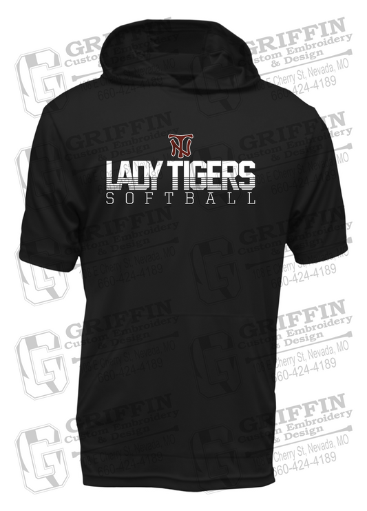 Dry-Fit Short Sleeve T-Shirt Hoodie - Softball - Nevada Tigers 25-L